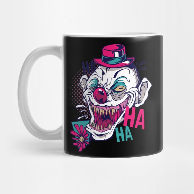 Halloween Joker creepy clown laugh by Midoart